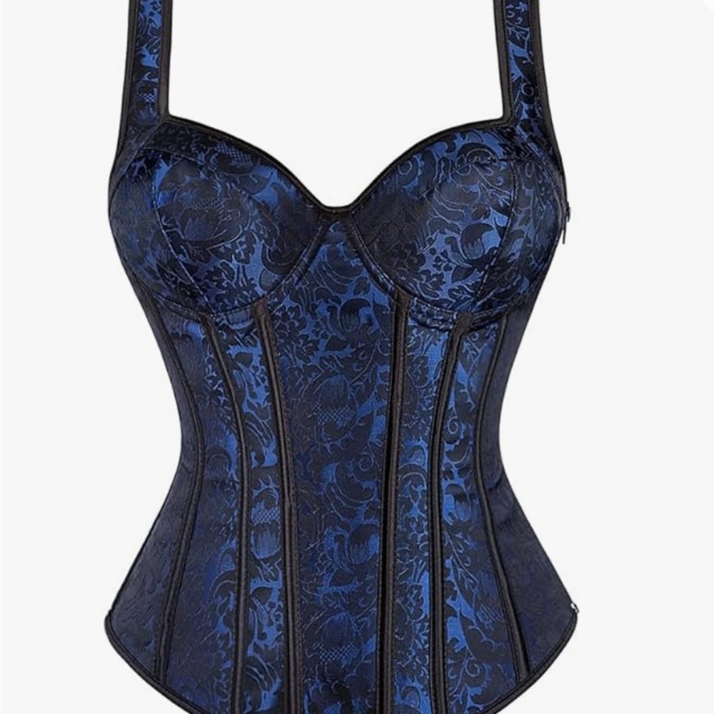 Women's Gothic Corset / Halter / Bustier with shoulder straps